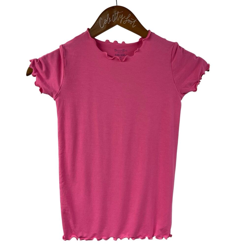 Vaenait Baby Pink Tee Lettuce Hem 2XL